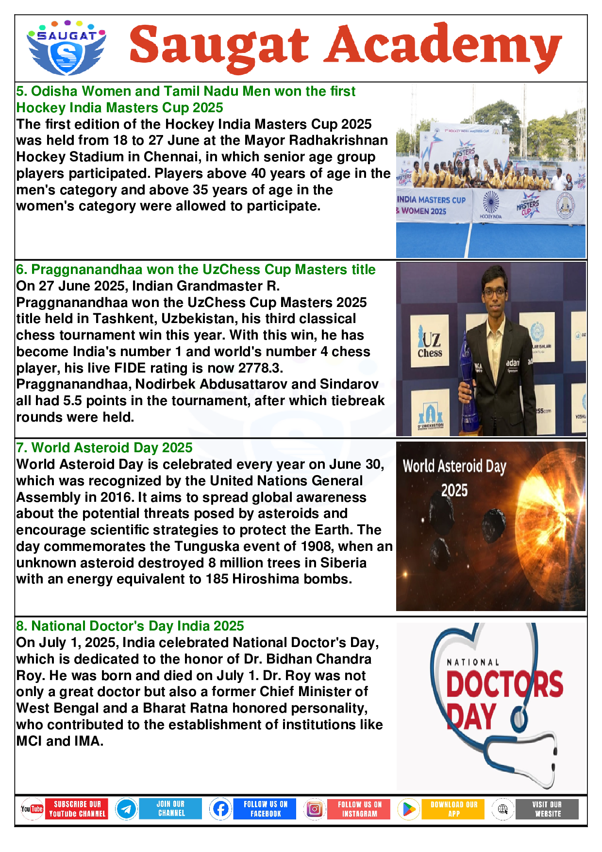 Page 3 - 01 July 2025 Current Affairs E (English, Daily, 01 Jul 2025) By Saugat Academy