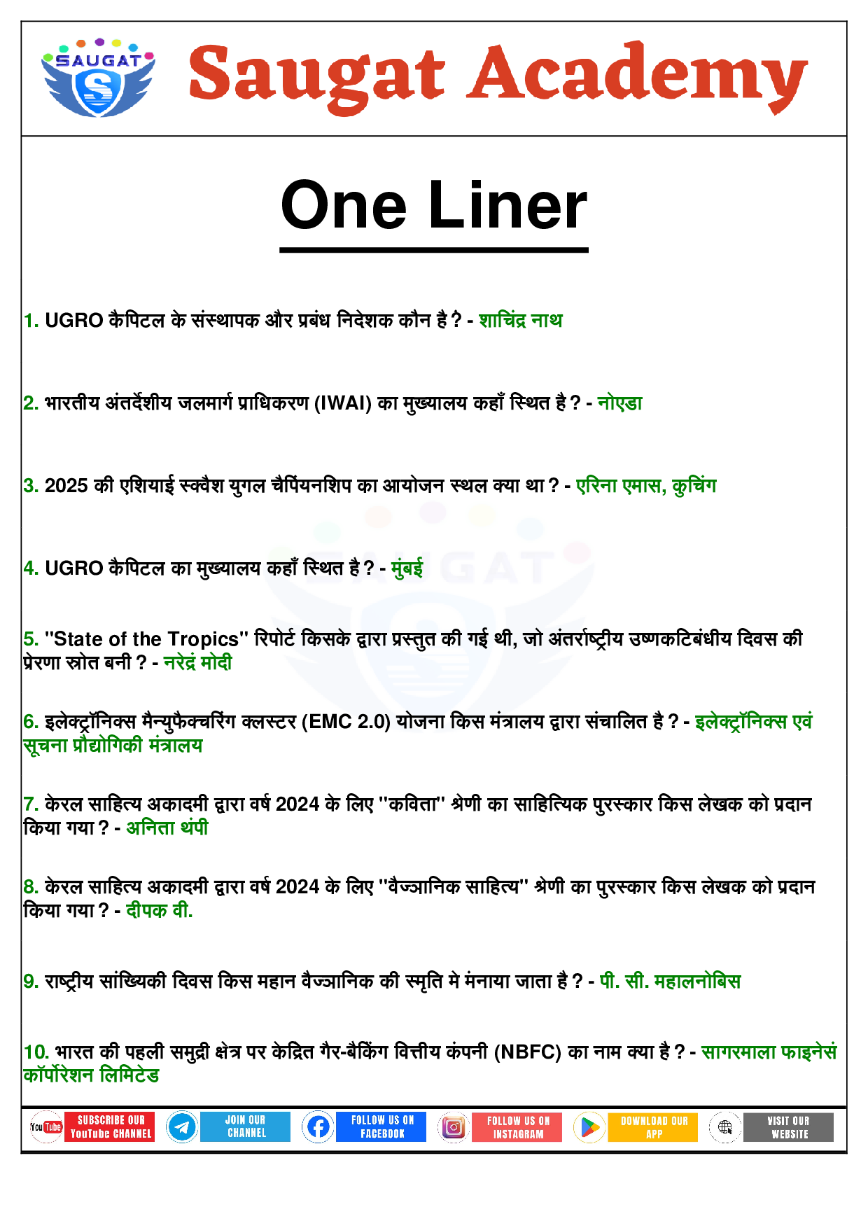 Page 12 - 30 June - 05 July 2025 Current Affairs COMBINE (Bilingual, Weekly, 06 Jul 2025) By Saugat Academy