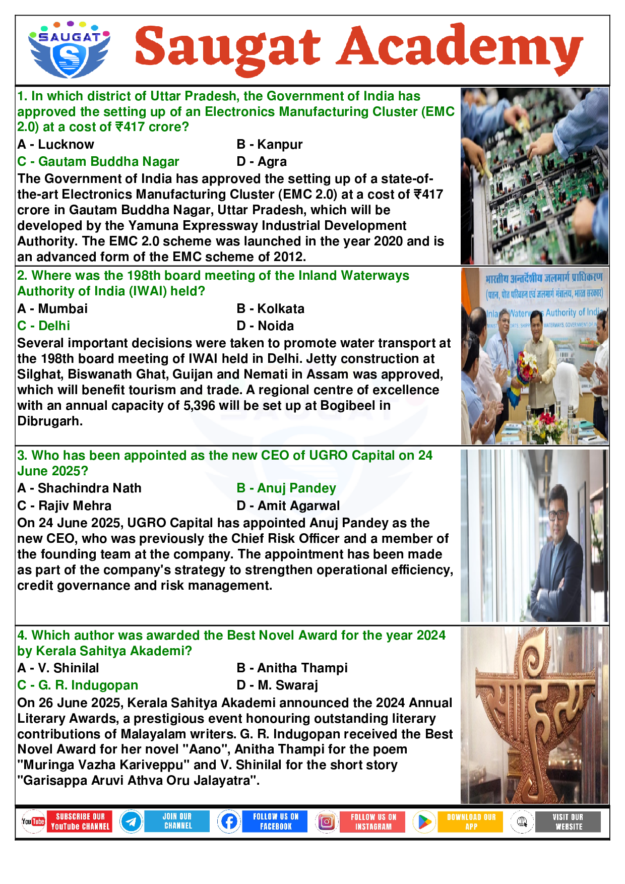 Page 19 - 30 June - 05 July 2025 Current Affairs COMBINE (Bilingual, Weekly, 06 Jul 2025) By Saugat Academy