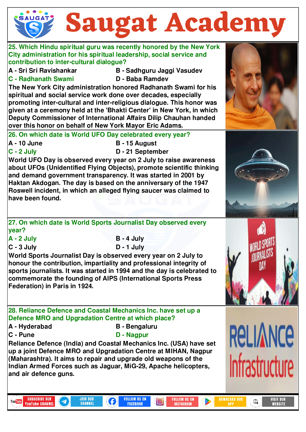 Page 25 - 30 June - 05 July 2025 Current Affairs COMBINE (Bilingual, Weekly, 06 Jul 2025) By Saugat Academy