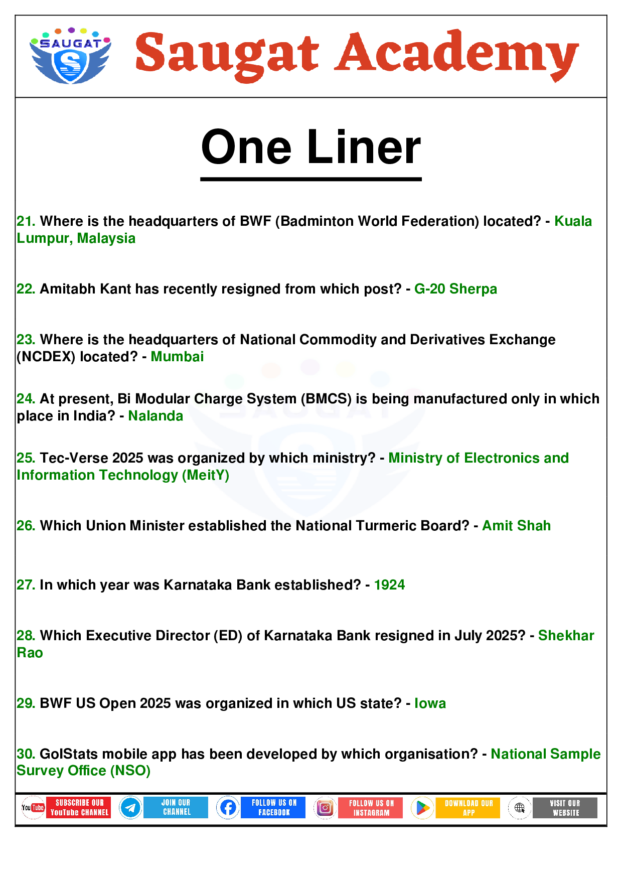 Page 31 - 30 June - 05 July 2025 Current Affairs COMBINE (Bilingual, Weekly, 06 Jul 2025) By Saugat Academy