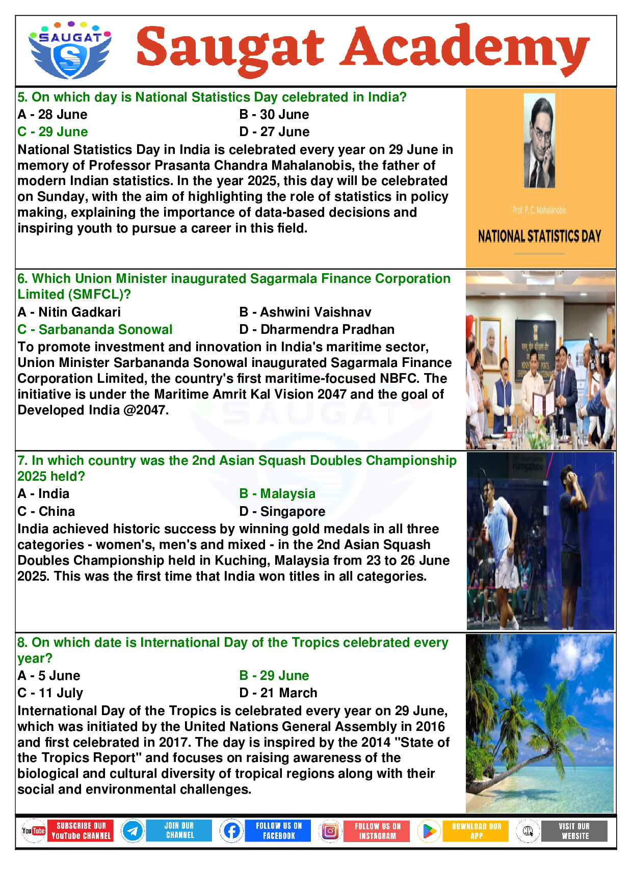 Page 3 - 30 June - 05 July 2025 Current Affairs ENGLISH (English, Weekly, 06 Jul 2025) By Saugat Academy