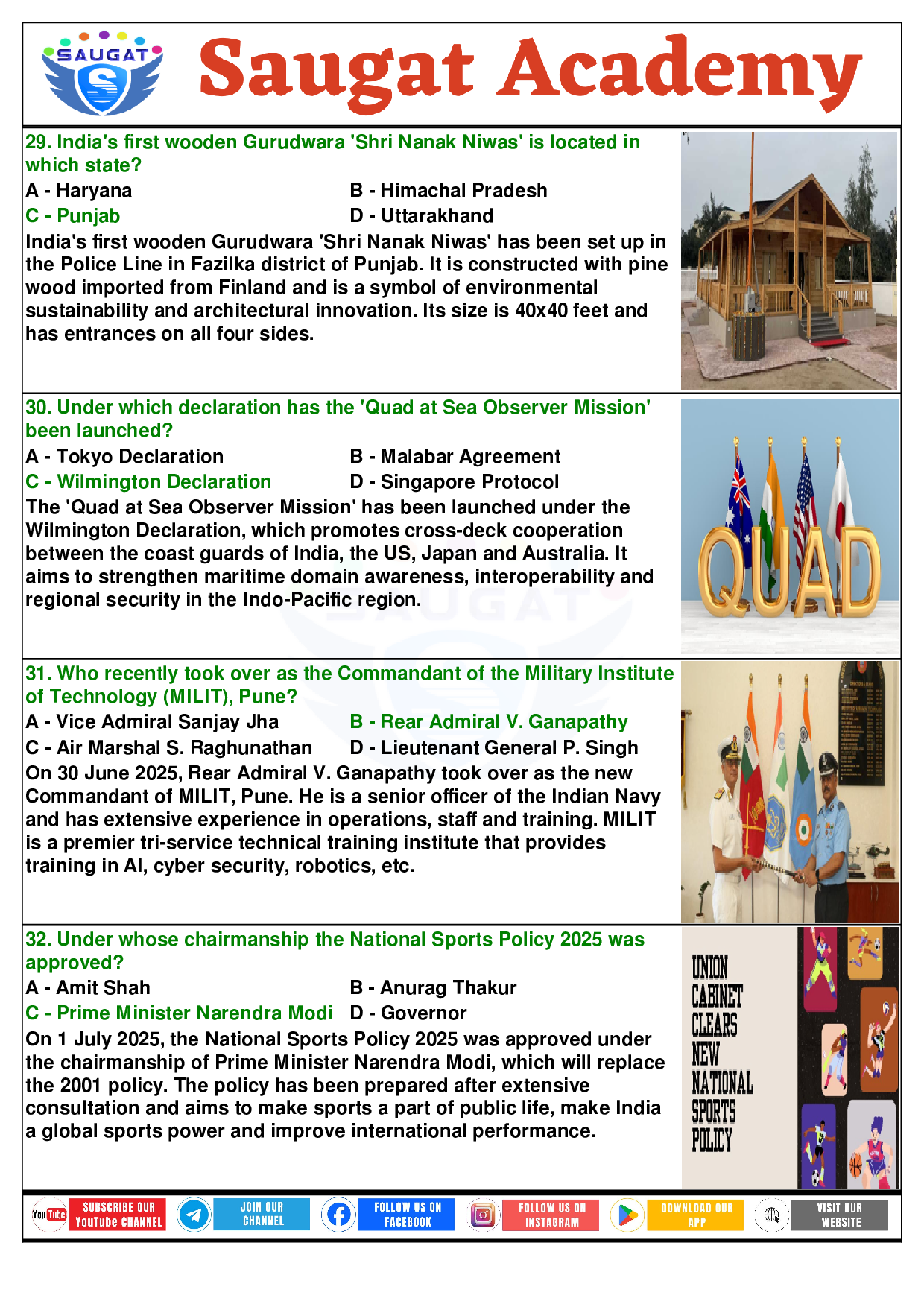 Page 9 - 30 June - 05 July 2025 Current Affairs ENGLISH (English, Weekly, 06 Jul 2025) By Saugat Academy