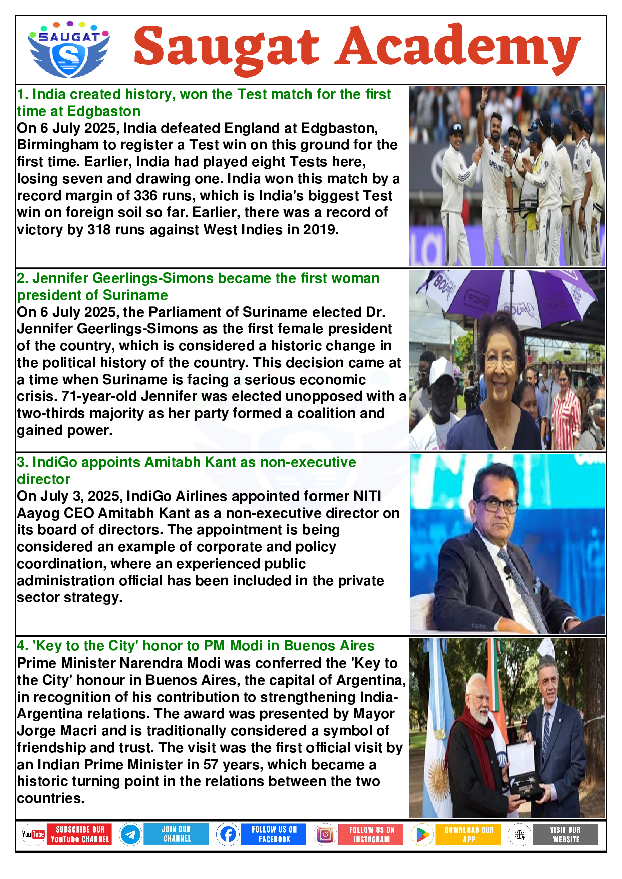 Page 2 - 09 July 2025 Current Affairs ENGLISH (English, Daily, 09 Jul 2025) By Saugat Academy